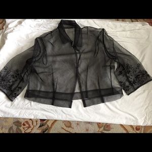 Black Sheer Evening Gown Jacket